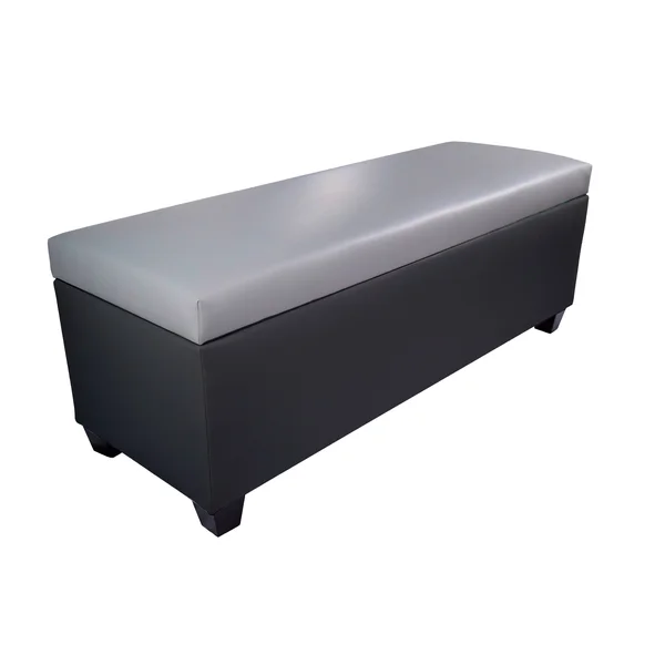 The Sole Secret Retro Dark Grey Vinyl Shoe Storage Bench Red