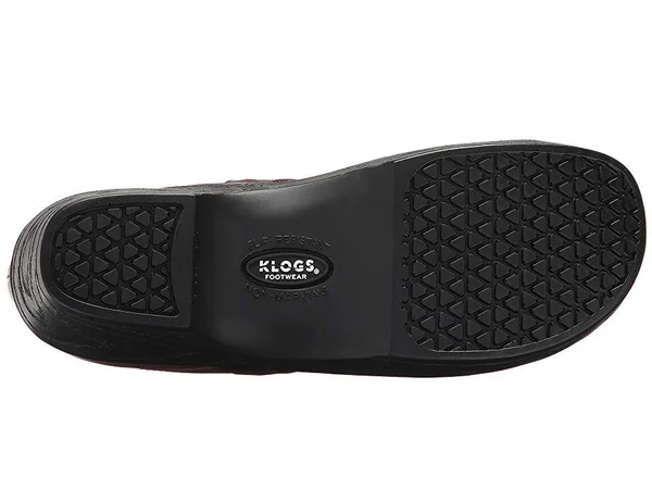 Klogs Portland Work Clog - Women's - Burgundy Leather