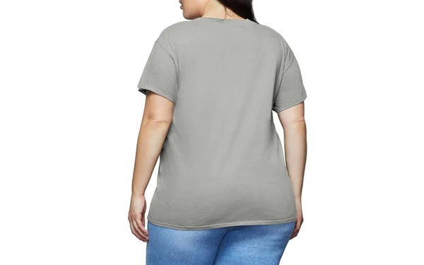 Good American Women's V-Neck Cotton Tee - Gray - Size 1/S