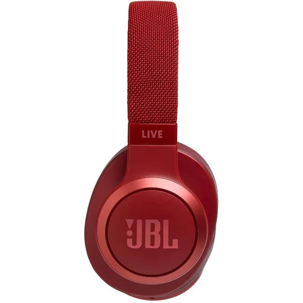 JBL Live 500BT Red Over-Ear Headphones w/divvi! Headphone Stand
