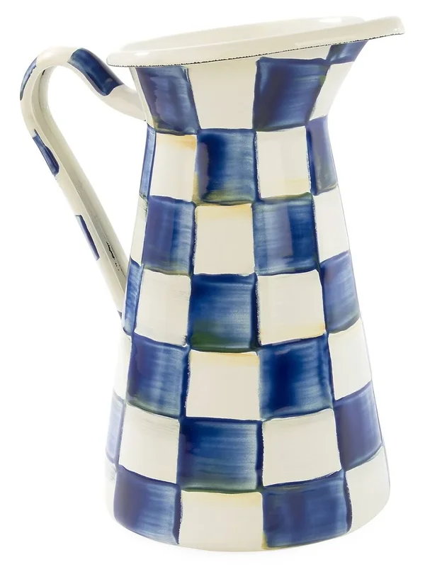MacKenzie-Childs Medium Royal Check Practical Pitcher