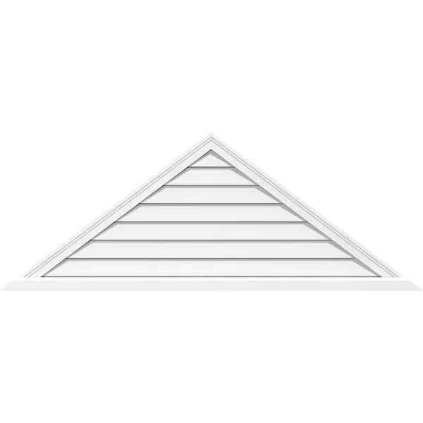 Ekena Millwork GVPTR48X2403SF 48x22W x 24x22H Triangle Surface Mount PVC Gable Vent 12/12 Pitch: Functional - w/ 2x22W x 2x22P Br