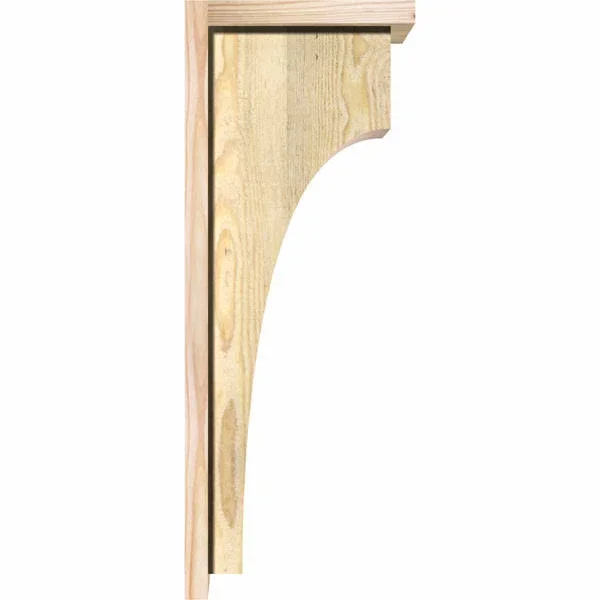 Ekena Millwork COR08X10X26HUN01RDF 8x22W x 10x22D x 26x22H Huntington Rough Sawn Corbel w/Backplate - Douglas Fir