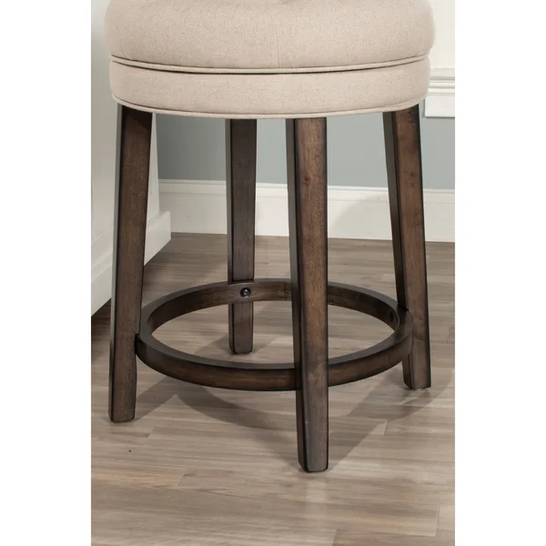 Hillsdale Furniture Backless Swivel Counter Stool in Charcoal Gray