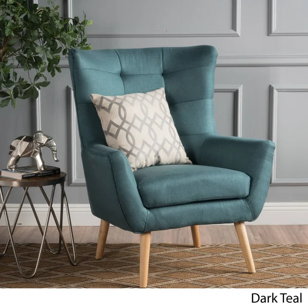 Christopher Knight Home Tamsin Mid-Century Fabric Club Chair by, Wheat