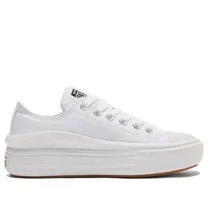Converse Womens Chuck Taylor All Star Move Low &White& White/White/White Wmns Canvas Shoes/Sneakers 570257C (Size: US 9)