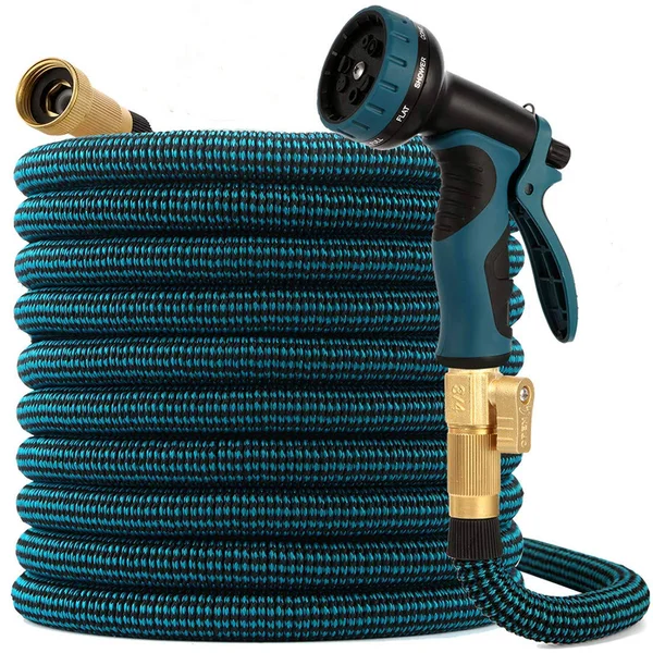 Kegemor Expandable Garden Hose 100ft Flexible Lightweight Water Hose with Nozzle
