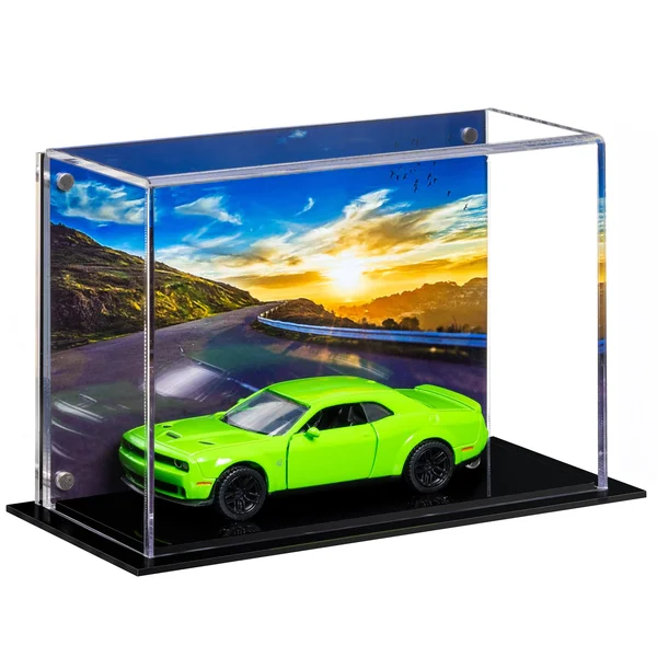 Model Airplane - Car, Rocket, Train Display Case Rocket, 6 x 6 x 15, Clear Back (Table Top)