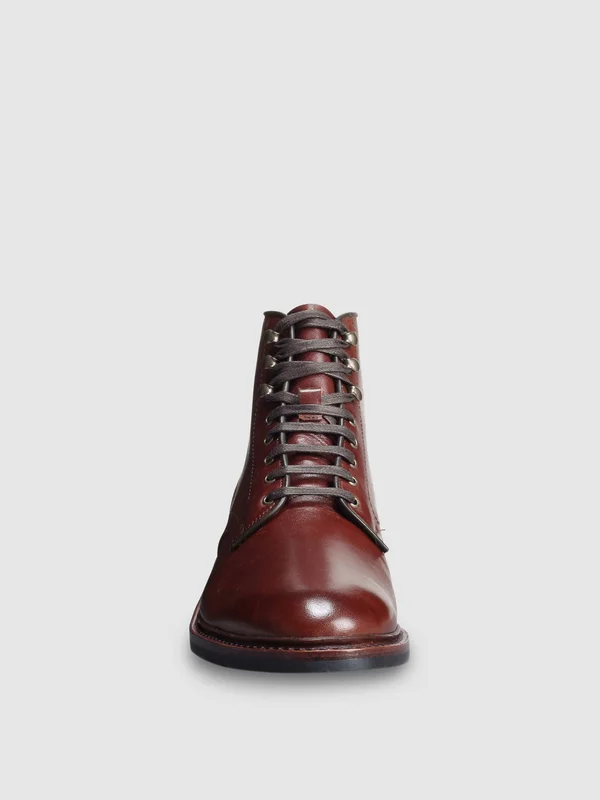 Men's Allen Edmonds Higgins Mill Plain Toe Boot - Size 10.5 EEE - Brown