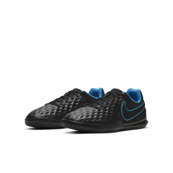 Nike Kids& Tiempo Legend 8 Club Indoor Soccer Shoes - Black