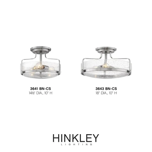 Hinkley Lighting 3643CM Harper Semi Flush Mount Light, Chrome