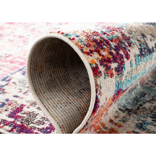 Safavieh Madison Red/Light Blue 8 ft. x 10 ft. Area Rug