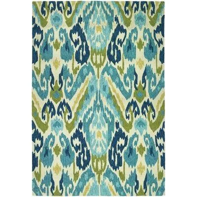 Wadena Hand-Woven Green/Blue Indoor - Outdoor Area Rug Bay Isle Home Rug Size: Rectangle 2& x 4&