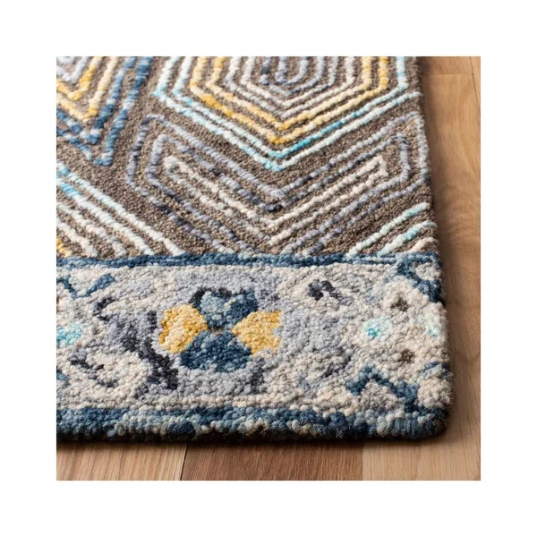 Safavieh Trace Rug Collection TRC518F - Grey - Beige - 4& x 6&