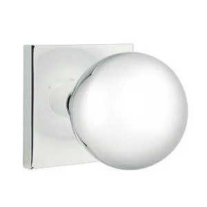 Brass Modern Hardware - Double Dummy Orb Door Knob and Square Rose in Polished Chrome - 5050OR.FULL.US26 - Emtek Hardware