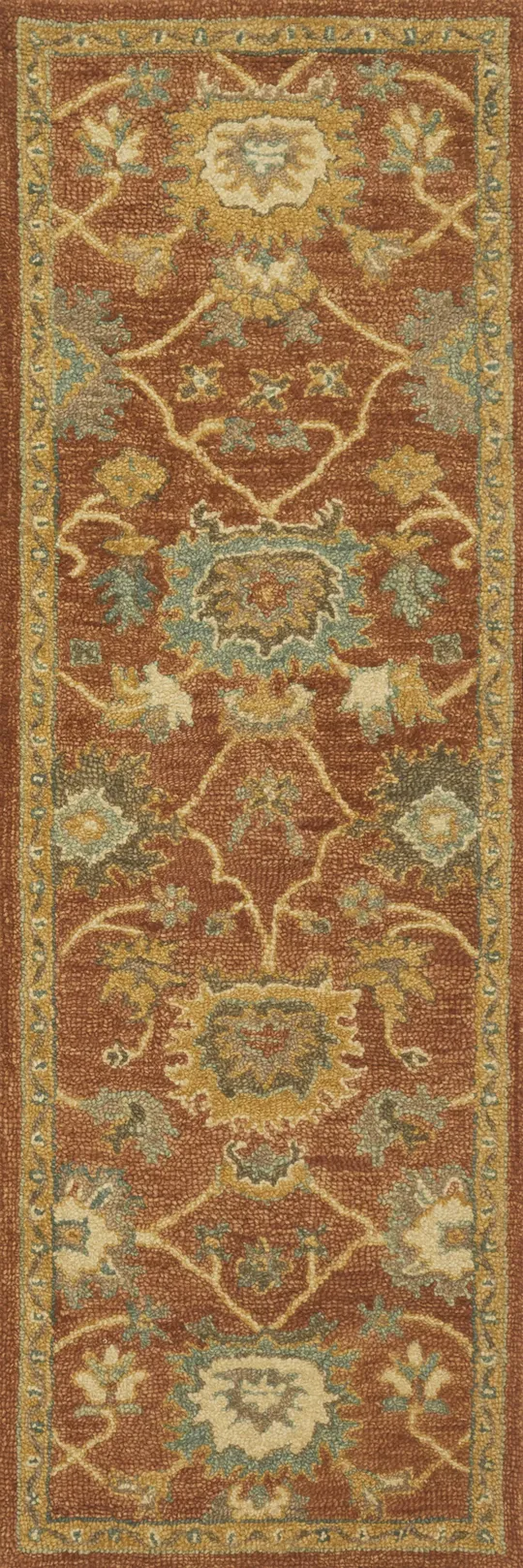 Loloi Underwood UN-01 2&6x22 x 7&6x22 Rust, Gold Rug