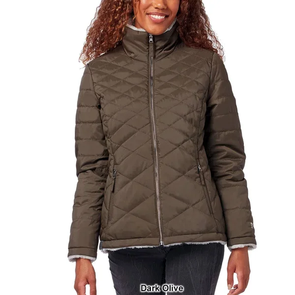 Plus Size Free Country Cloud Lite Reversible Jacket 2x Berry