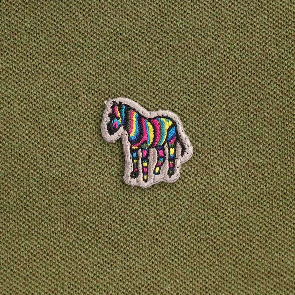 Paul Smith Organic Cotton-Pique Zebra Polo Shirt - Khaki, M2R-183KZ