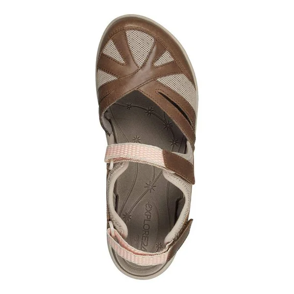 Easy Spirit Splash Flat Hiking Sandals - Brown - Flat Sandals