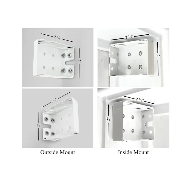 Linen Avenue Custom Cordless Faux Wood Blind White - 69 W x 48 H Partial Inside Mount