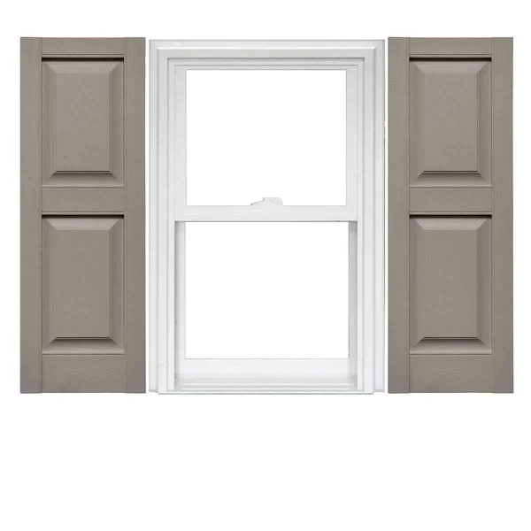 Mid America Raised Panel Vinyl Shutters (1 Pair) - 14.75 x 47 008 Clay