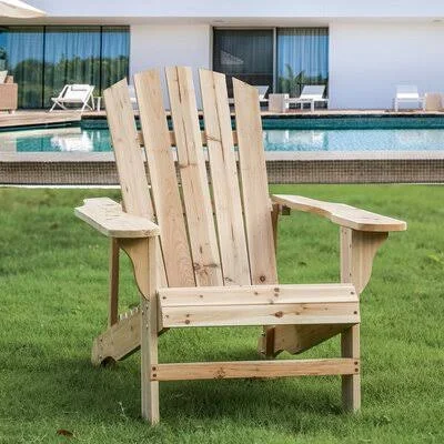 Hickerson Lounger Solid Wood Lightweight Adirondack Chair Millwood Pines