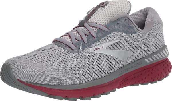 Brooks Men's Adrenaline GTS 20 - Grey - Silver - Red - 11.5 - D