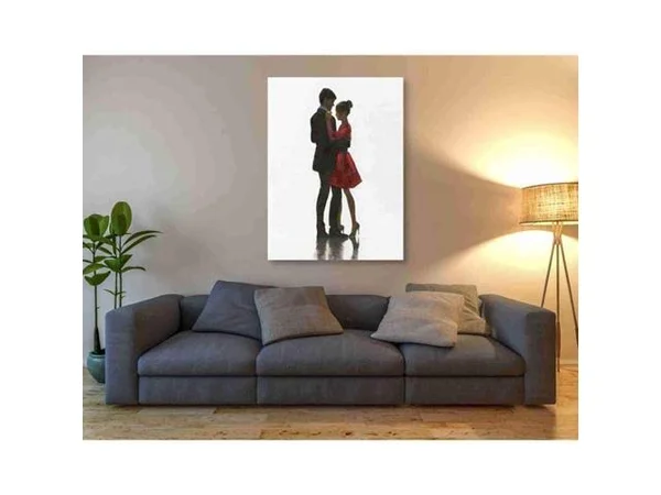 Epic Graffiti The Embrace II Red Dress by Marco Fabiano, Giclee Canvas Wall Art, 40x22x54x22, 1.5 x 40 x 54