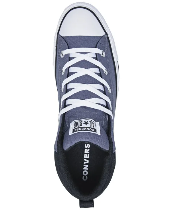 Converse Men's Chuck Taylor All-Star Street Mid Casual Shoes in Blue/Light Carbon Size 12.0 - Canvas
