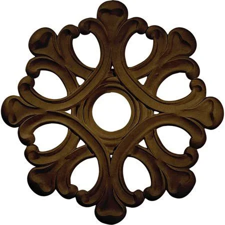 20 7/8x22OD x 3 5/8x22ID x 1x22P Angel Ceiling Medallion (Fits Canopies Up to 4 3/8x22), Hand-Painted Brass