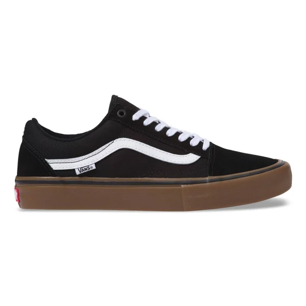 Vans Old Skool Pro Shoes Black/White/Medium Gum 10.5