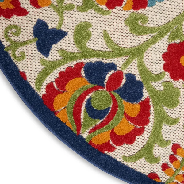 Nourison Aloha ALH17 Area Rug - Multicolor, 5&3x22 Round