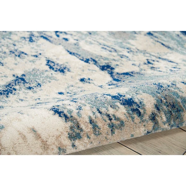 Nourison Maxell MAE16 5&3x22 x 7&3x22 Ivory Blue Area Rug