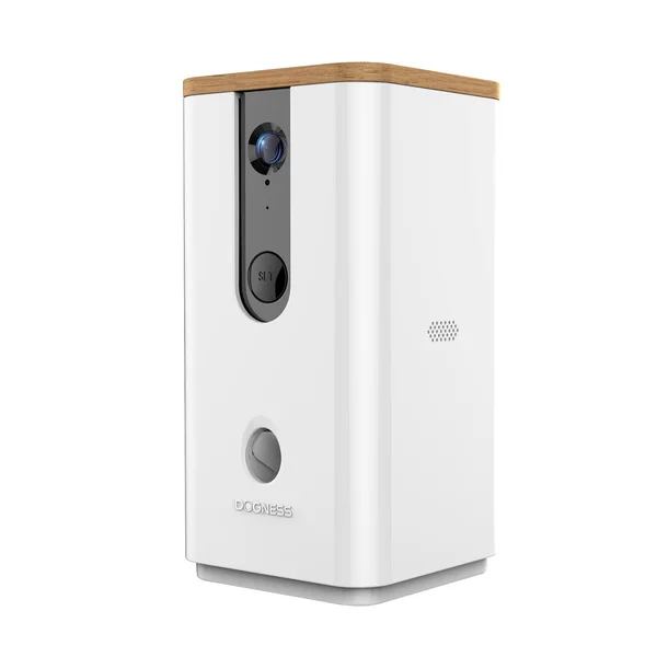 Dogness Pet Treat Dispenser with Camera - White