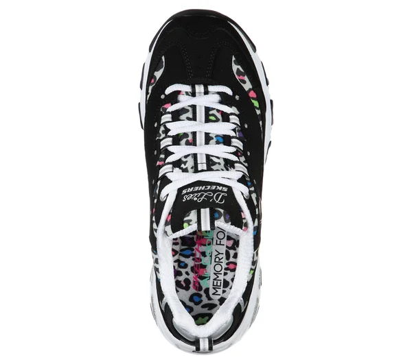Skechers D&Lites - Safari Landscape Sneakers - Black/Multi, 7.5