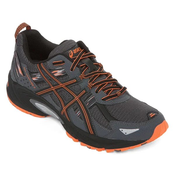 Asics Men's Gel Venture 5 Running Shoe, Carbon/Black/Hot Orange, 9 M US