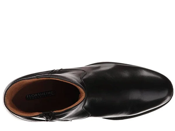 Florsheim Men's Midtown Plain Toe Zip Boot, Size: 16, Black