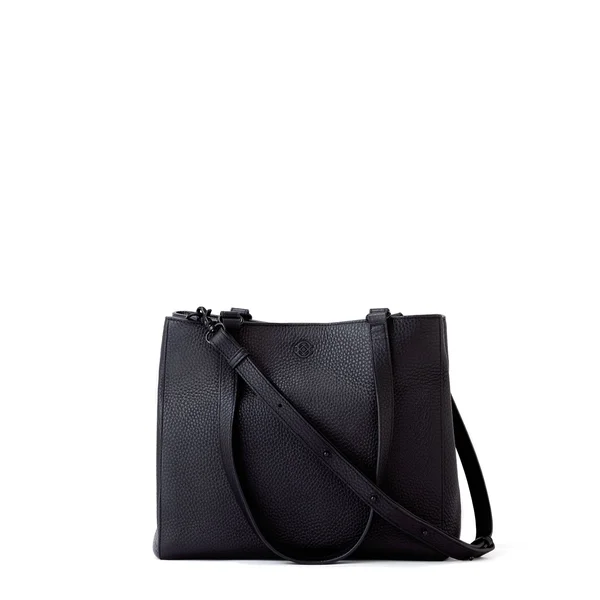 Dagne Dover Black Leather Tote - Small Onyx Leather - Small