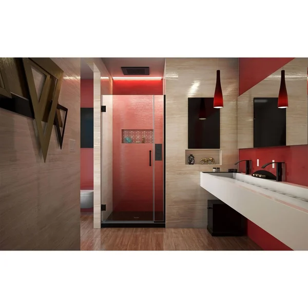 DreamLine SHDR-243307210-04 Unidoor Plus Hinged Shower DOOR, Brushed Nickel, 33 to 33-1/2x22 x 72x22