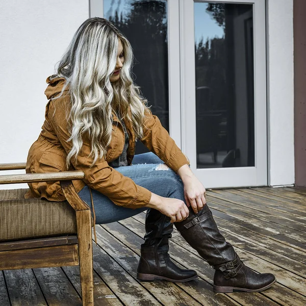 Journee Collection Women's Wide Calf Bite Boot - Brown