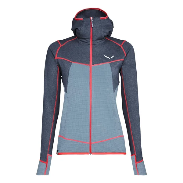 Salewa Puez Hybrid Pl Hoodie Fleece Blue Greyish Red Women - XXL