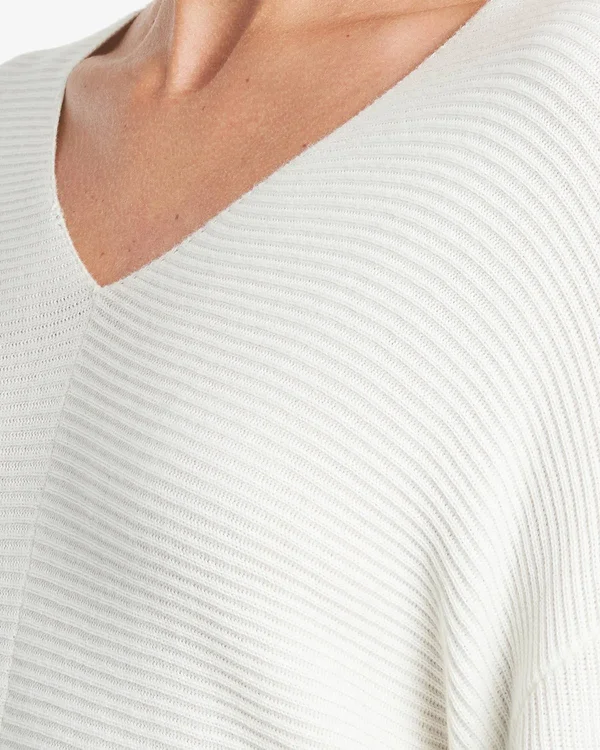1.State Women's Bubble Sleeve Sweater - White - Size Xxs