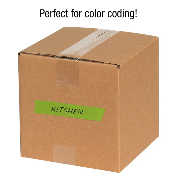 Tape Logic Masking Tape, 1x22 x 60 yds., Light Green, 12/Case