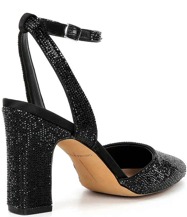 Chelsea Violet Mary Rhinestone Embellished Pointed Toe Pumps - 6M