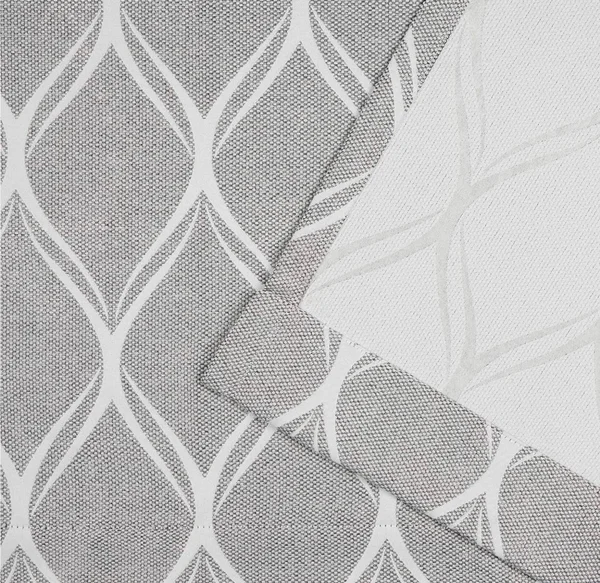 Nicole Miller Circuit Hidden Tab Top Curtain Panel Pair - Size: 52 x 96, Gray