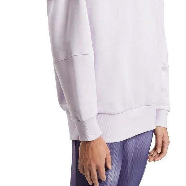 Reebok Women's Studio Retro Oversized Hoodie in Purple/Luminous Lilac Size Small - Cotton/Polyester/Fleece
