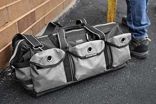 Bucket Boss Extreme Big Daddy Tool Bag in Grey, 65024, Black|Black and Gray