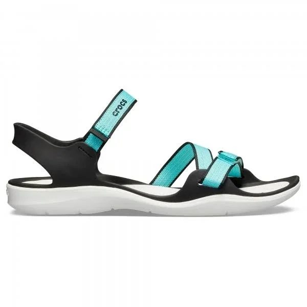 Crocs Swiftwater Sandals Webbing Sandal (Pool, White) Women