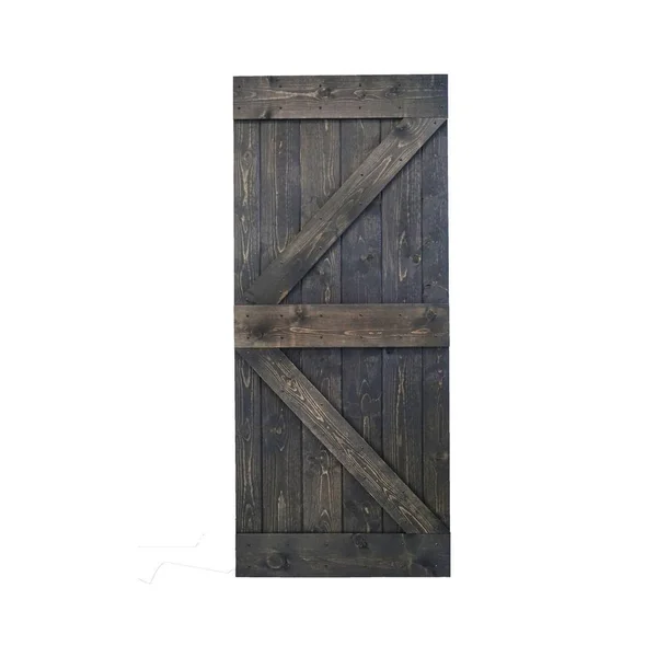 WELLHOME K Series 36 in. x 84 in. DIY Carbon Gray Finished Knotty Pine Wood Barn Door Slab