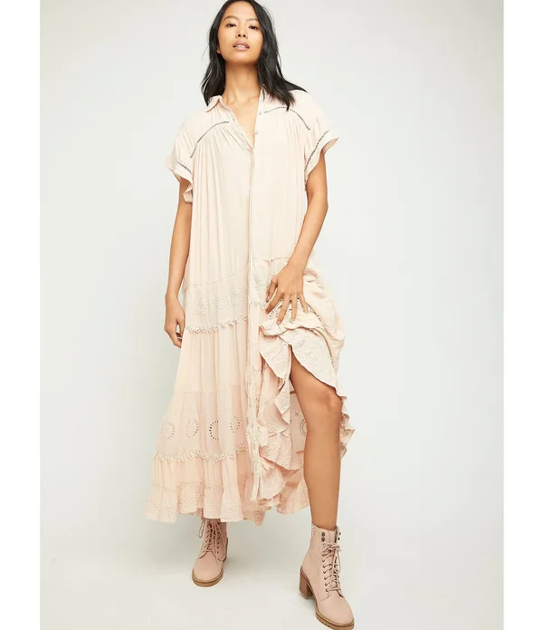 Free People Pretty Cozy Maxi Dress - Ecru